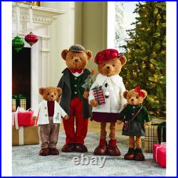 Member's Mark Plush Bear Family Set 4 Christmas Holiday Decorations Decor Member's Mark Plush Bear Family Set 4 Christmas Holiday Decorations Decor