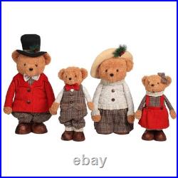 Member's Mark Plush Bear Family Set 4 Christmas Holiday Decorations Decor