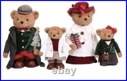 Member's Mark Plush Bear Family Set 4 Christmas Holiday Decorations Decor