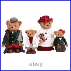 Member's Mark Plush Bear Family Set 4 Christmas Holiday Decorations Decor