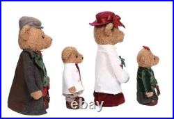 Member's Mark Plush Bear Family Set 4 Christmas Holiday Decorations Decor