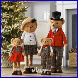 Member's Mark Plush Bear Family Set of 4 Indoor Christmas Decor