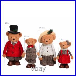 Member's Mark Plush Bear Family Set of 4 Indoor Christmas Decor