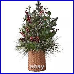Member's Mark Pre-Lit 3.5' Holiday Porch Topiary Red