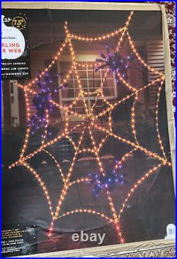 Member's Mark Pre-Lit 90 Twinkling Spider Web 7.5 ft Tall Halloween Dec