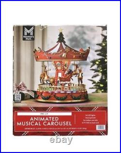 Member's Mark Pre-Lit Animated Musical Carousel, 15, Hand-Painted
