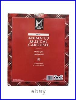 Member's Mark Pre-Lit Animated Musical Carousel, 15, Hand-Painted