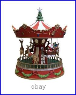 Member's Mark Pre-Lit Animated Musical Carousel, 15, Hand-Painted