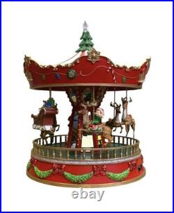 Member's Mark Pre-Lit Animated Musical Carousel, 15, Hand-Painted