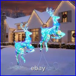 Member's Mark Pre-Lit Leaping Deer, Set of 2