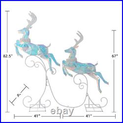 Member's Mark Pre-Lit Leaping Deer, Set of 2