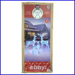 Member's Mark Pre-Lit Prismatic Deer Family, 874 LED Twinkle Effect Lights, 3pc