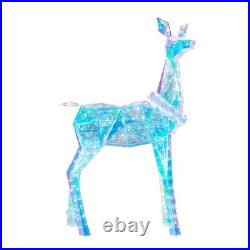 Member's Mark Pre-Lit Prismatic Deer Family Holiday Decor, Set of 3