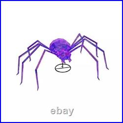 Member's Mark Pre-Lit Prismatic LED Spider Spooky Halloween Decor Prop Figurine