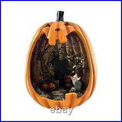 Member's Mark Pre-Lit Pumpkin Scene 13.75in Halloween Decor 2 Pack LED