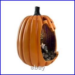 Member's Mark Pre-Lit Pumpkin Scene 13.75in Halloween Decor 2 Pack LED