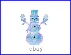 Members Mark 6' Pre-Lit Prismatic Snowman 570 LED Twinkle Lights Fast Ship