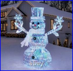 Members Mark 6' Pre-Lit Prismatic Snowman 570 LED Twinkle Lights Fast Ship