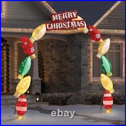 Members Mark 8' Pre Lit Stacked Ornament Arch New