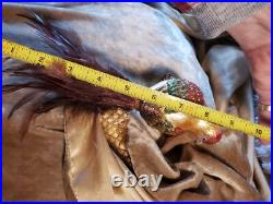 Mercury glass bird ornament Clip On MINT PERFECT 9 LARGE LOT OF 3 VINTAGE MINT