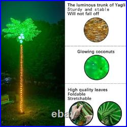 Metal Palm Tree Light Up Outdoor Decor Realistic Waterproof Heavy Duty Design US