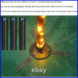 Metal Palm Tree Light Up Outdoor Decor Realistic Waterproof Heavy Duty Design US