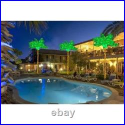 Metal Palm Tree Light Up Outdoor Decor Realistic Waterproof Heavy Duty Design US