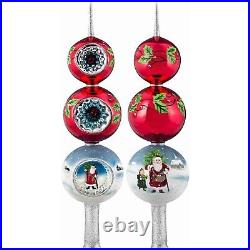 Metzler Brothers Father Frost Santa Finial Polish Glass Christmas Tree Topper Metzler Brothers Father Frost Santa Finial Polish Glass Christmas Tree Topper