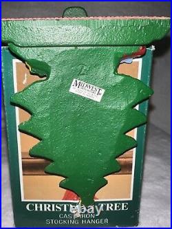 Midwest Of Cannon Falls Lot Of 3 Cast Iron Stocking Hangers. Tree Santa Reindeer
