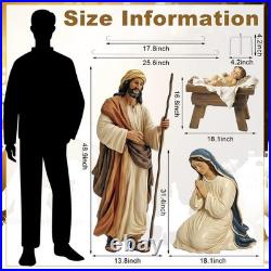 MorningRo 3 Pcs Metal Outdoor Nativity Scene Set Large 48.9 Tall Holy Family MorningRo 3 Pcs Metal Outdoor Nativity Scene Set Large 48.9 Tall Holy Family