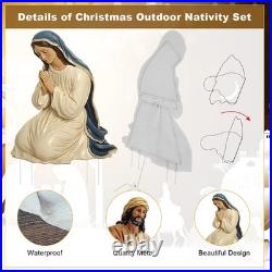 MorningRo 3 Pcs Metal Outdoor Nativity Scene Set Large 48.9 Tall Holy Family MorningRo 3 Pcs Metal Outdoor Nativity Scene Set Large 48.9 Tall Holy Family