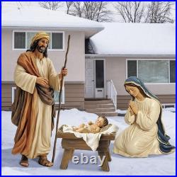 MorningRo 3 Pcs Metal Outdoor Nativity Scene Set Large 48.9 Tall Holy Family MorningRo 3 Pcs Metal Outdoor Nativity Scene Set Large 48.9 Tall Holy Family