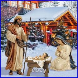 MorningRo 3 Pcs Metal Outdoor Nativity Scene Set Large 48.9 Tall Holy Family MorningRo 3 Pcs Metal Outdoor Nativity Scene Set Large 48.9 Tall Holy Family