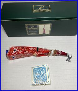 Mostowski Russian Santa Blown Glass Christmas Ornament with Box Poland NM#63515