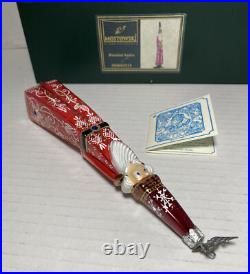 Mostowski Russian Santa Blown Glass Christmas Ornament with Box Poland NM#63515