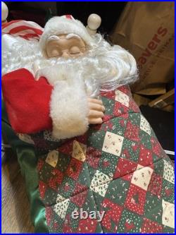 Motion Santa Animated Electronic Snoring Whistling Christmas Animated Display