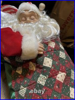 Motion Santa Animated Electronic Snoring Whistling Christmas Animated Display