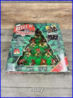 Mr Christmas 1992 BELLS OF CHRISTMAS 10 Lighted Musical Brass Bells 21 Carols