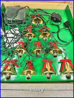 Mr Christmas 1992 BELLS OF CHRISTMAS 10 Lighted Musical Brass Bells 21 Carols