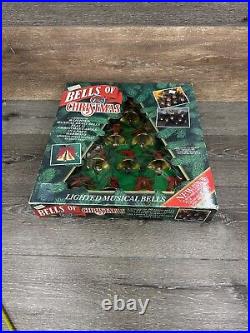 Mr Christmas 1992 BELLS OF CHRISTMAS 10 Lighted Musical Brass Bells 21 Carols