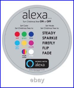 Mr. Christmas Alexa Compatible Smart Home Pre-Lit Artificial Christmas Tree 7ft