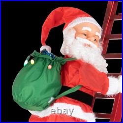 Mr. Christmas Animatronic 122-in Freestanding Santa Yard decoration with Multico