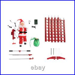 Mr. Christmas Animatronic 122-in Freestanding Santa Yard decoration with Multico