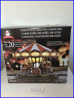 Mr. Christmas Deluxe Holiday Carousel 20 Songs 17 Wide