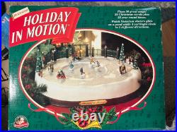 Mr. Christmas Holiday in Motion Animated Victorian Skaters Skating Rink Complete