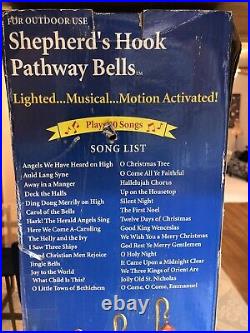 Mr. Christmas Musical /lighted /motion Activated/ Pathway Shepherd's Hook Bells