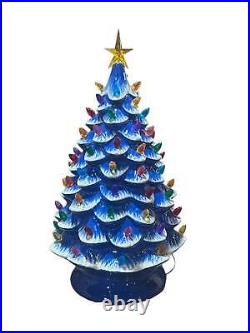 Mr. Christmas Royal Blue 24 Ceramic Christmas Tree