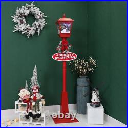 Musical Santa Snowing Christmas Street Lamp 70.75