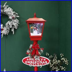 Musical Santa Snowing Christmas Street Lamp 70.75