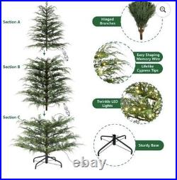 My Texas House 2025 7.5' Cypress Pre-Lit Artificial Christmas Tree 500 LEDs